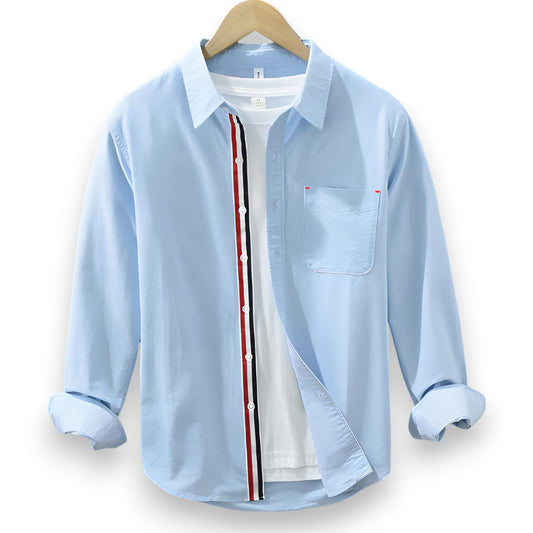 Sky Oxford Cotton full Sleeve Shirt