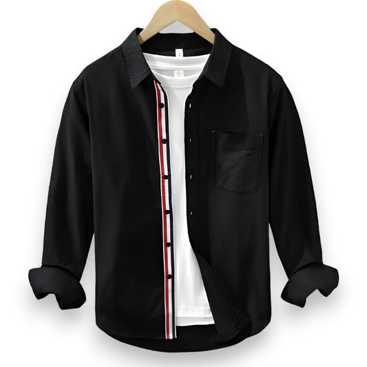 Black Oxford Cotton Full Sleeve Shirt